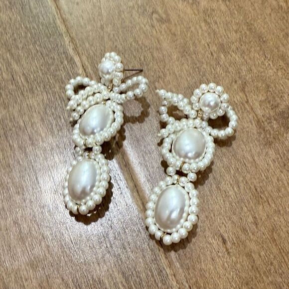 SHRIMPS Angela Bow-Detailing Drop Earrings - Picture 5 of 6